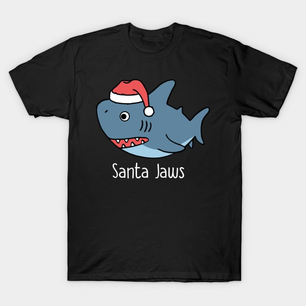 Cute Santa Jaws Funny Santa Claus Shark L:over Gift T-Shirt by BadDesignCo